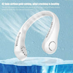 Bladeless Neck Fan | 360° Cooling, Leafless & Safe Design