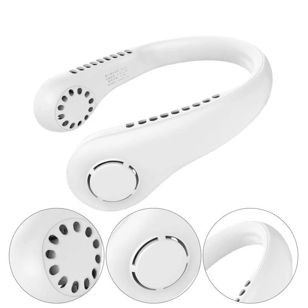 Bladeless Neck Fan | 360° Cooling, Leafless & Safe Design